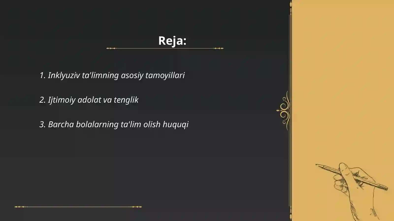 Inklyuziv ta'limning tamoyillari va unga bo'lgan ehtiyojlar uning sabablari, bosqichlari 2