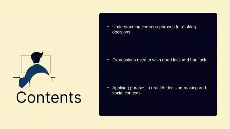 Phrases for Decisions and Phrases for Good Luck & Bad Luck 2