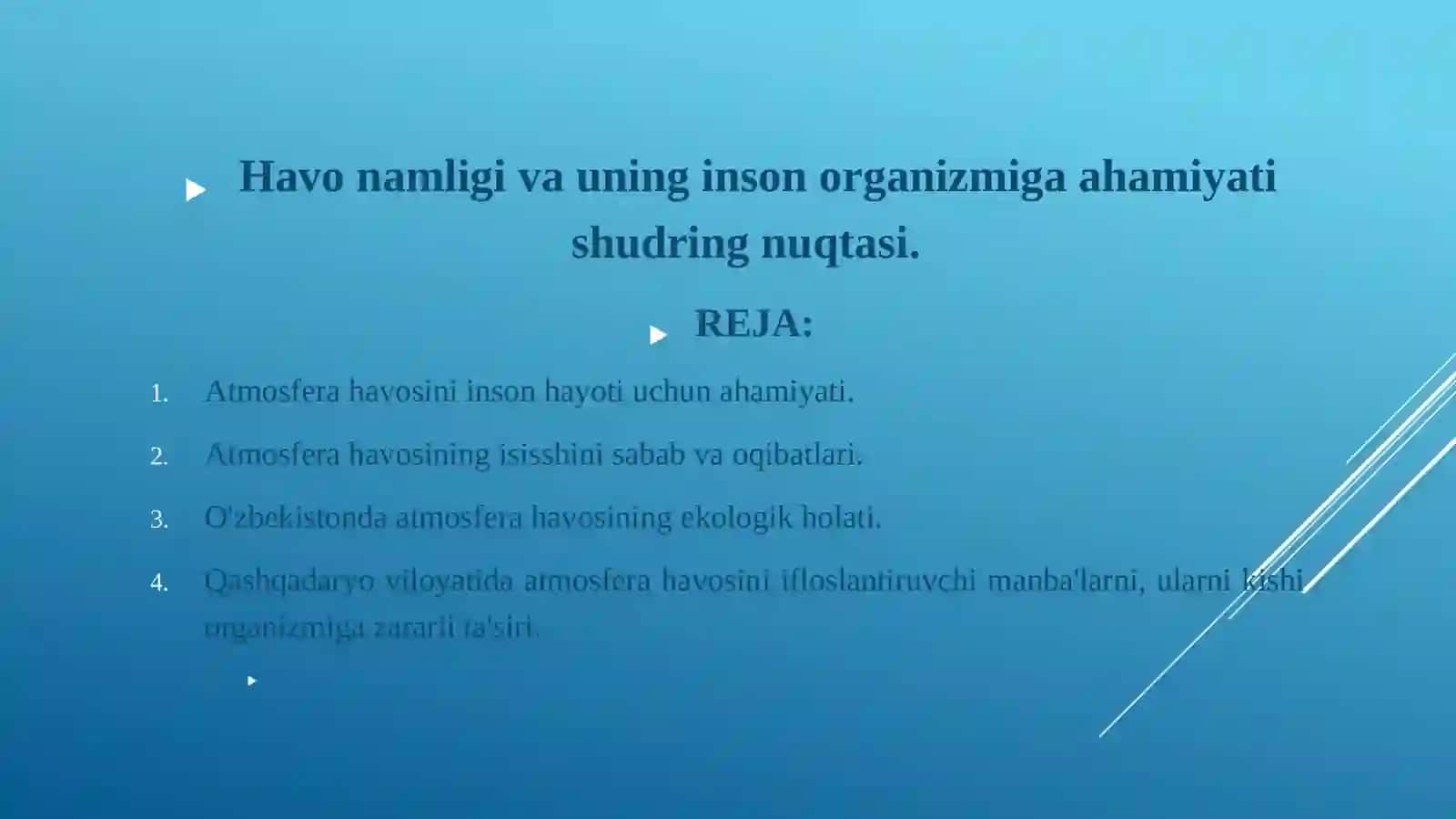 Havoni insonga ahamiyati 2