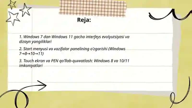 MS Windows 7,8,10,11 operatsion tizimlari 2