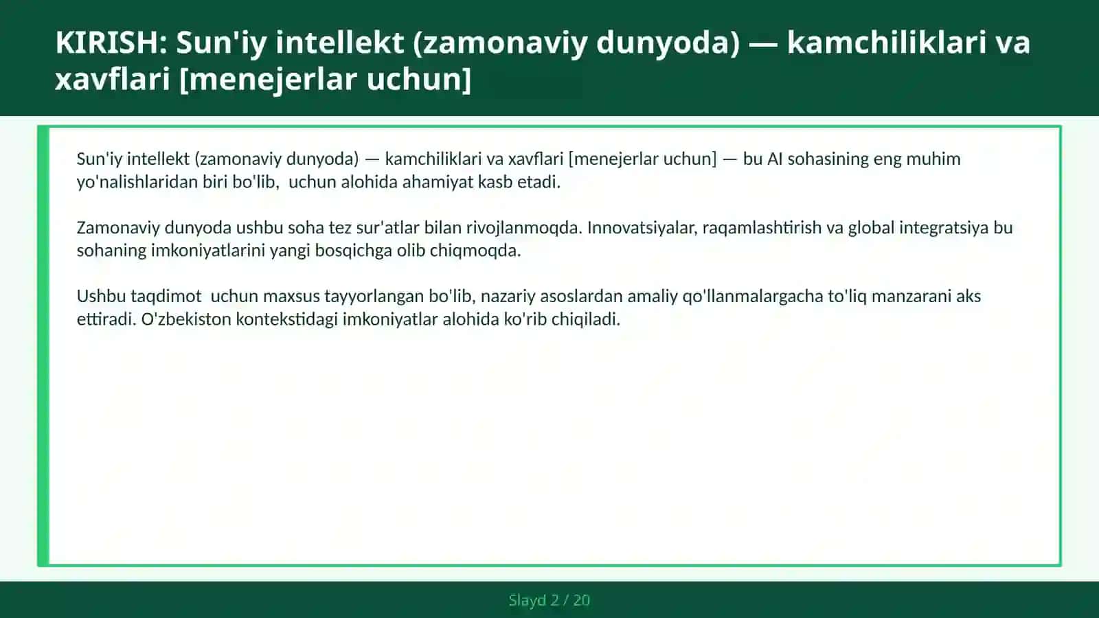 Sun'iy intellekt (zamonaviy dunyoda) — kamchiliklari va xavflari [menejerlar uchun] 2