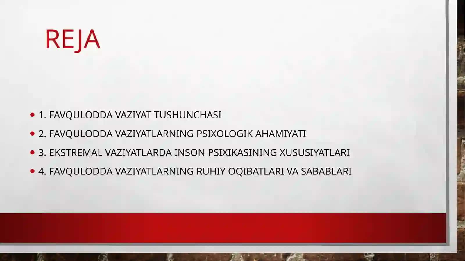 Favqulotda vaziyatlar, ekstremal va favqulot davaziyatlar haqida zamonaviy tushunchalar 2