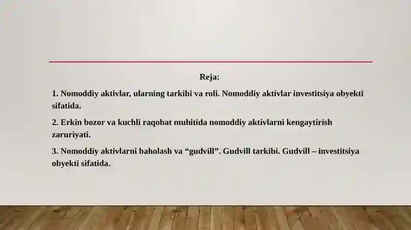 Nomoddiy aktivlarga safarbar etiladigan investitsiyalarni moliyalashtirish 2
