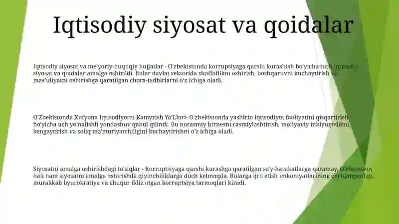 O'Zbekistonda Xufyona Iqtisodiyotni Kamytirish Yo'Llari 2