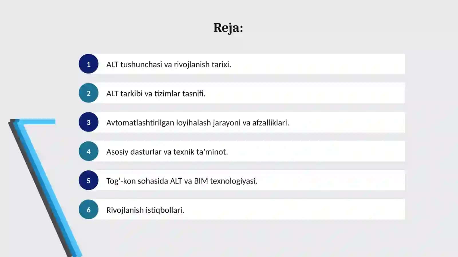 Avtomatlashtirilgan loyihalash tizimi (ALT) 2