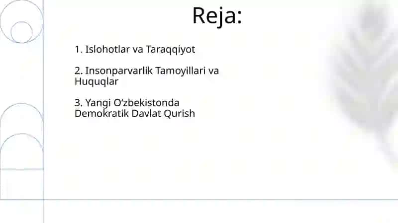 Yangı O'zbekistonda xalqchil va insonparvar davlat qurish 2