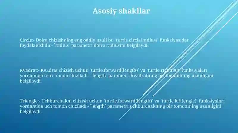 Pythonda Geometrik Shakllar Chizish 2