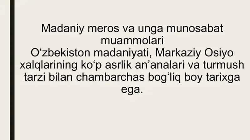 O‘zbekiston Madaniy Meroslari 2