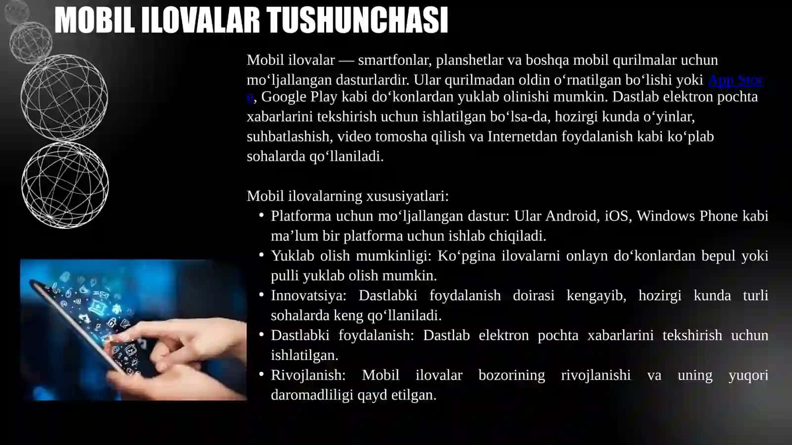 MobAppCreator dasturi haqida umumiy ma’lumot 2