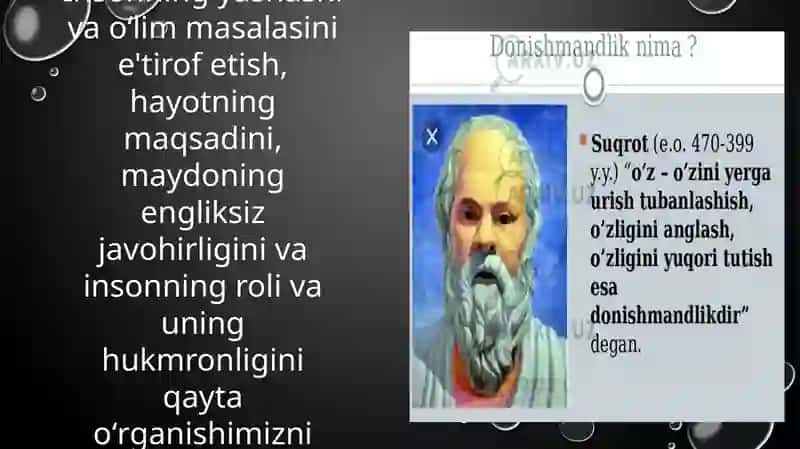 Insonning yashashi va o'lim masalasi 2
