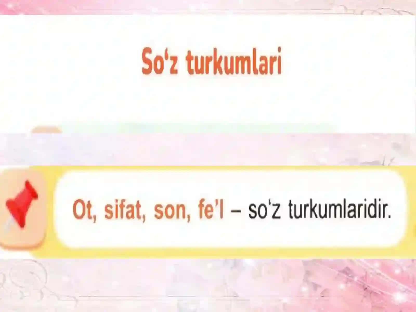 So'zturkumlarini o'rganishda hosil qilinadigan orfografik bilimlar 2
