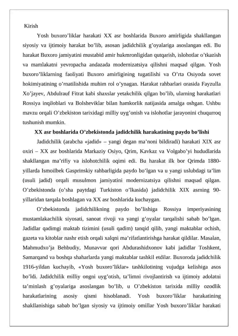 Yosh buxoro’liklar faoliyati 2