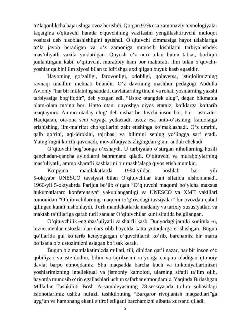 USTOZLIK – QADRI BUYUK MUALLIM 2