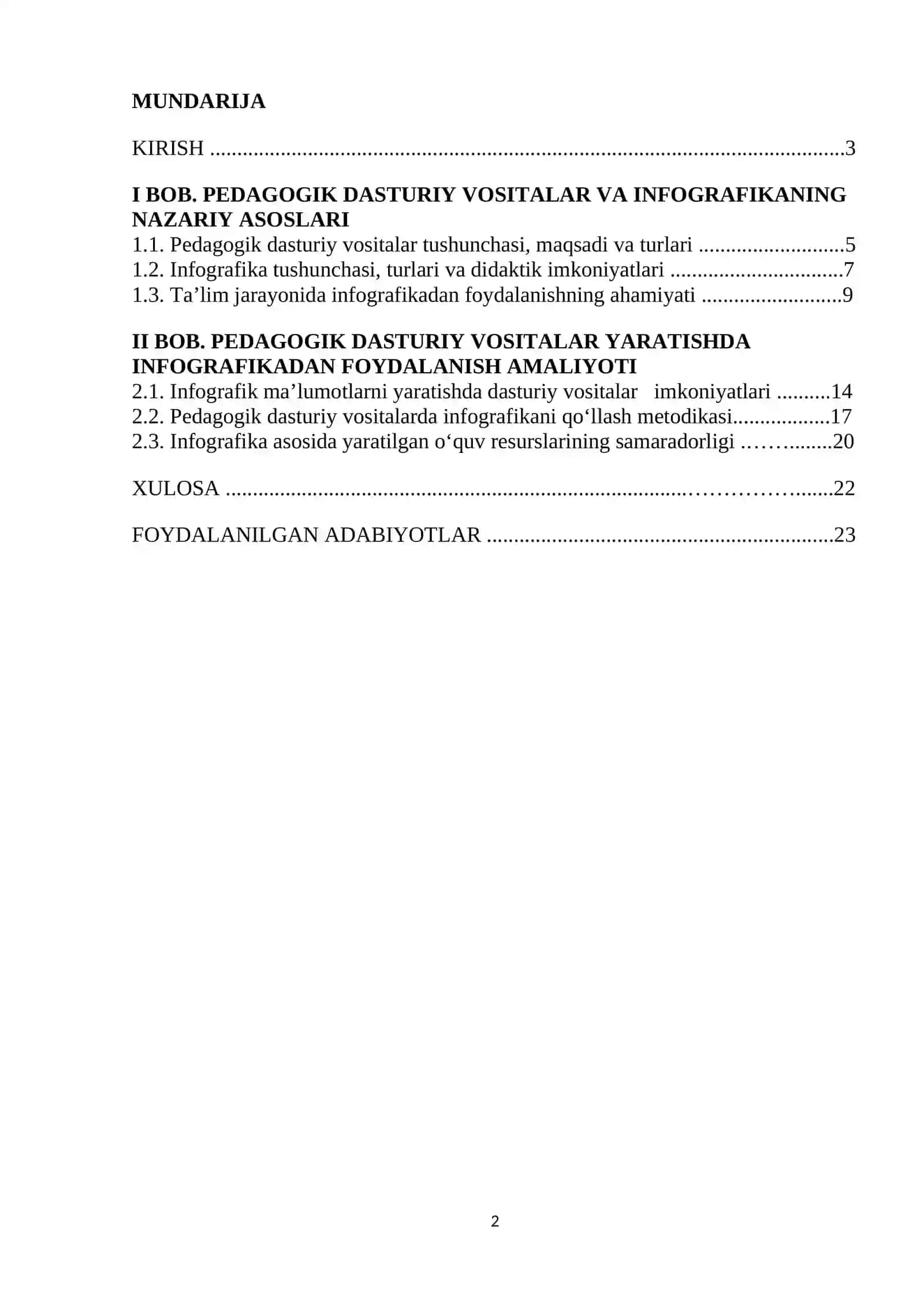 PEDAGOGIK DASTURIY VOSITALAR VA INFOGRAFIKANING NAZARIY ASOSLARI 2