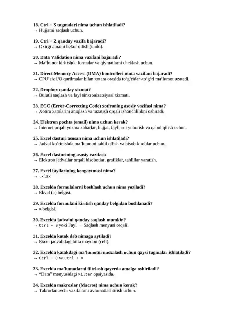 AKT test savollari 2