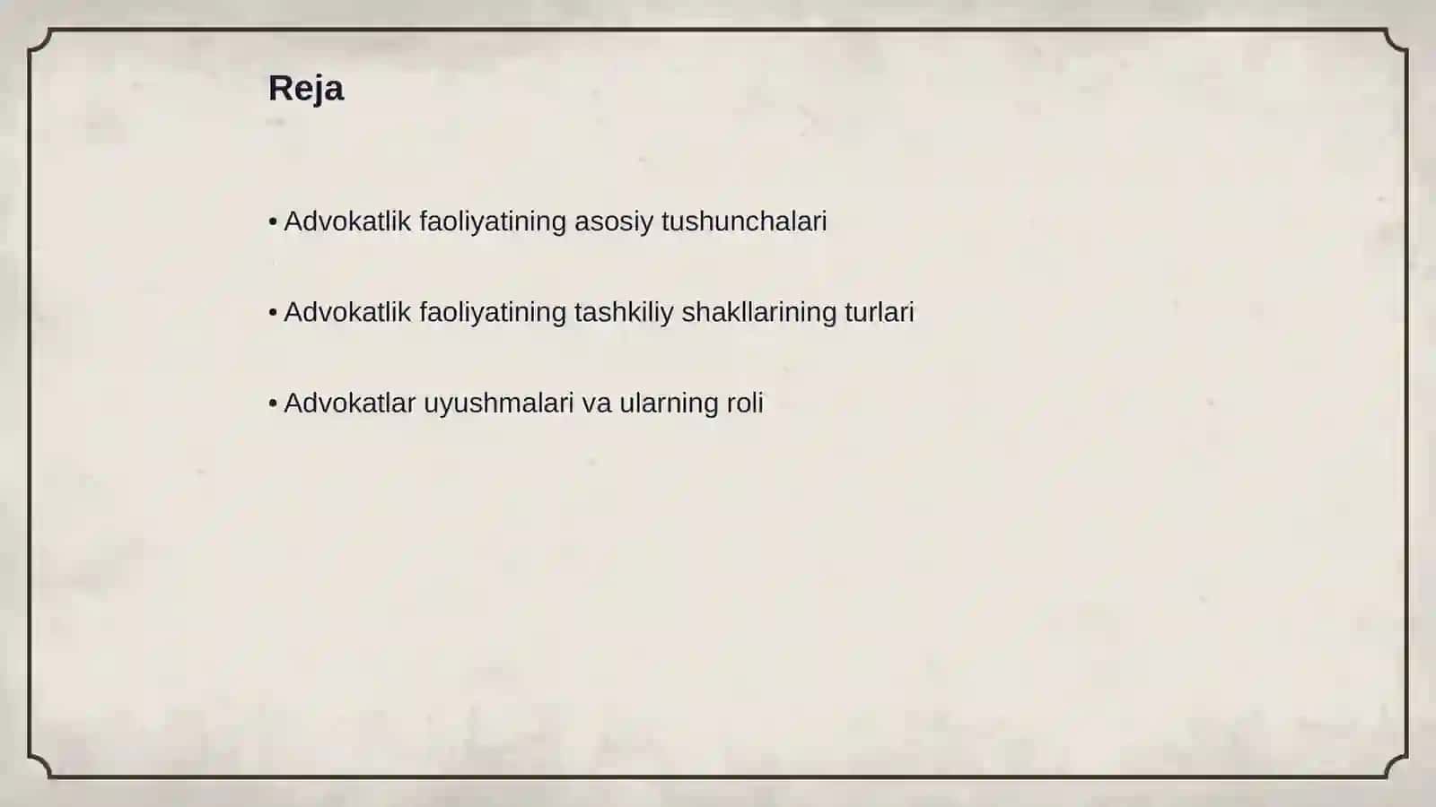 Advokatlik faoliyatining tashkiliy shakllari 2
