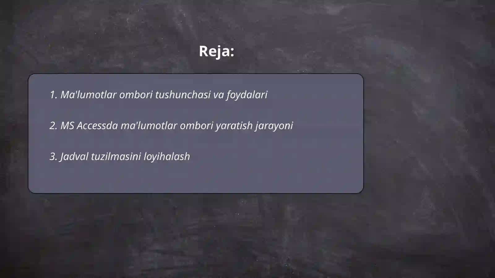 Ma'lumotlar ombori (Data Warehouse) 2