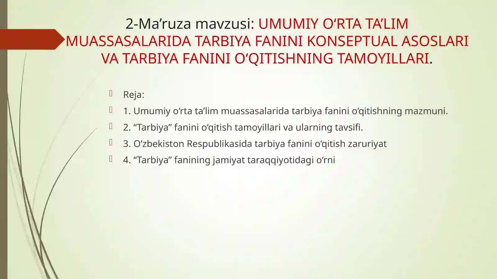 Tarbiya fanini o‘qitish metodikasi 2