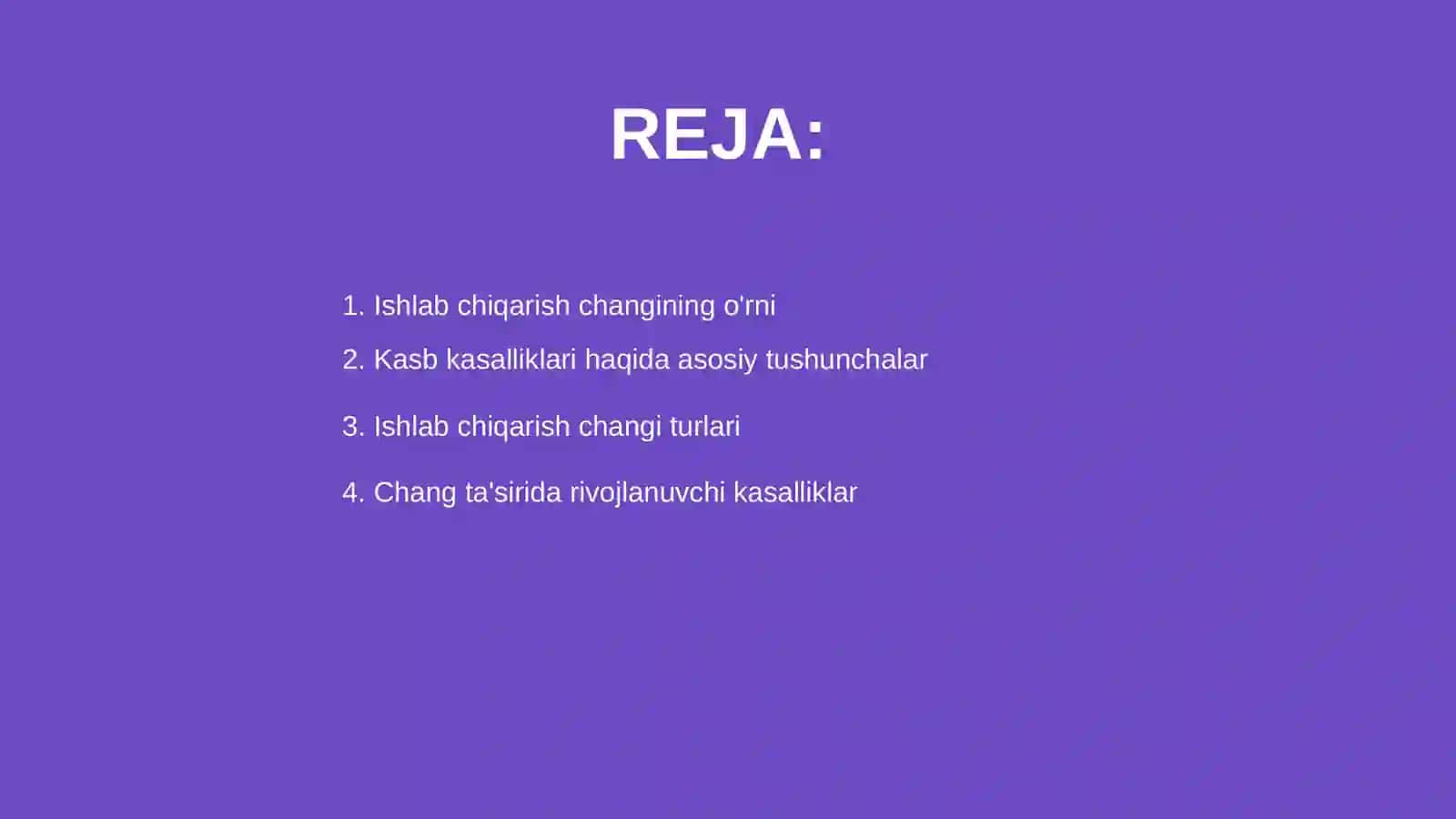 Ishlab chiqarish changi ta'sirida rivojlangan kasb kasalliklarini profilaktikasi 2