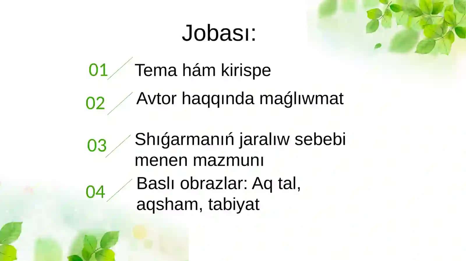 "Aqtal astındaģı aqsham" 2
