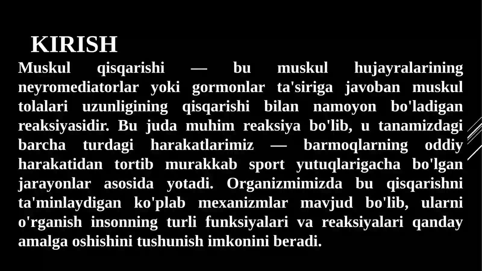 Jismoniy madaniyat va salomatlik asoslari 2