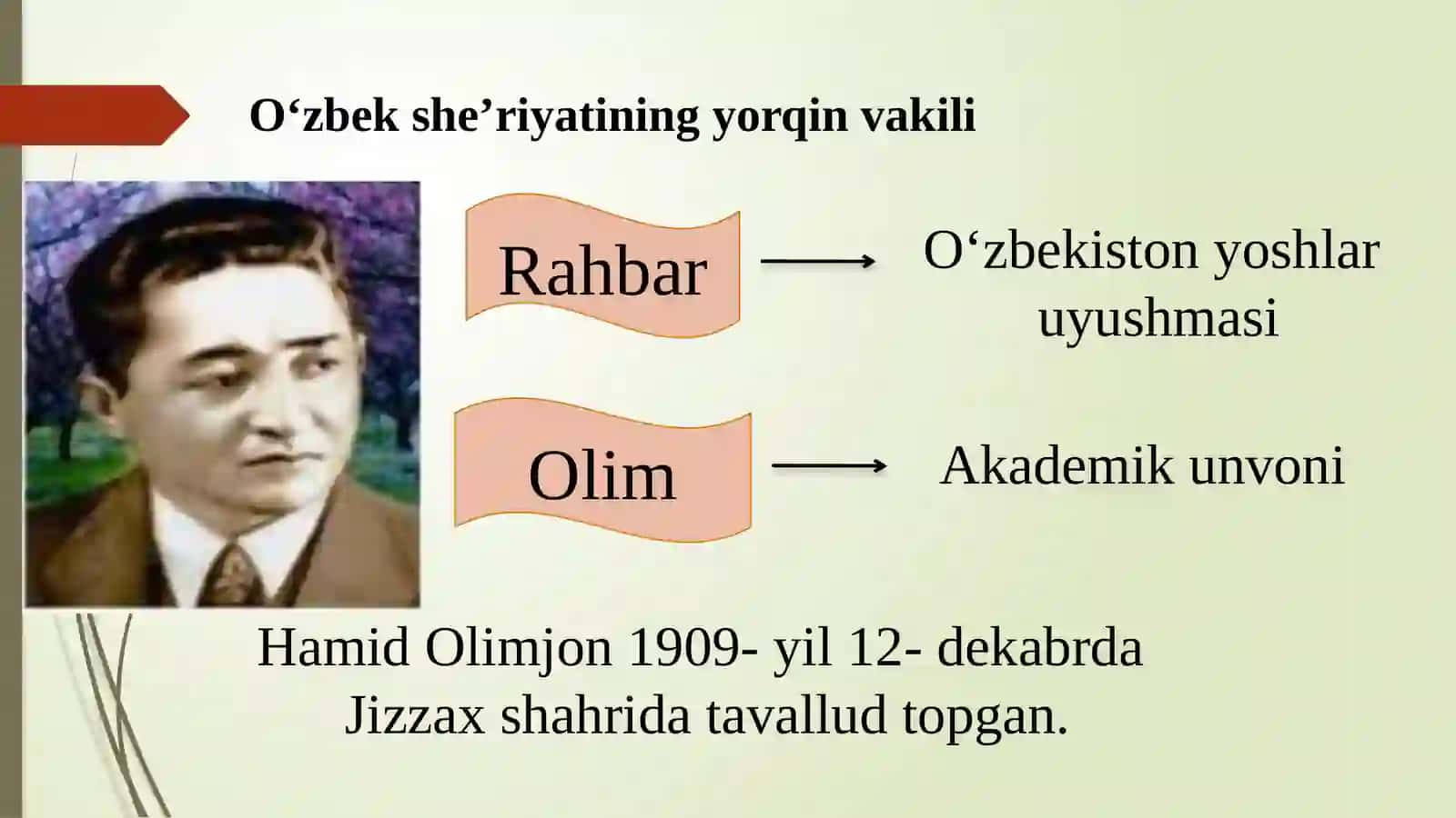 Hamid Olimjon hayoti va ijodi 2