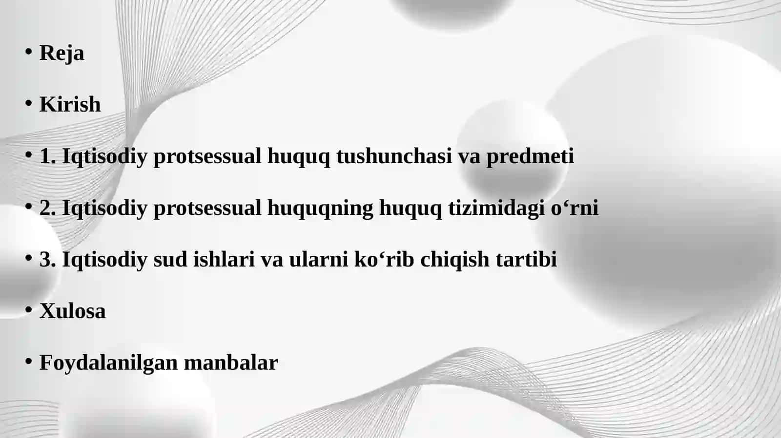 Iqtisodiy protsessual huquq tushunchasi va uning huquq tizimidagi o‘rni 2