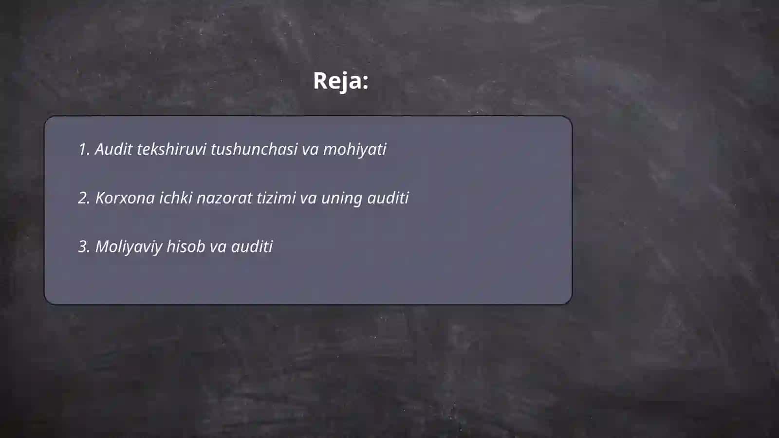 Audit tekshiruvi 2