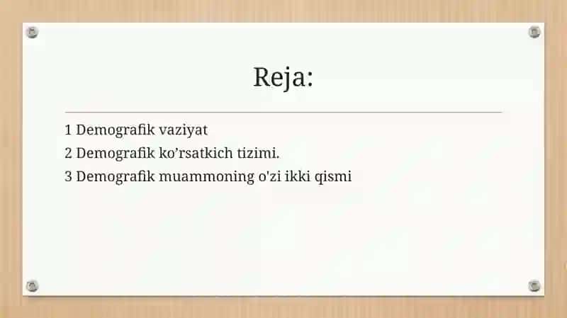Rivojlangan mamlakatlarda demografik xavfsizlik ko’rsatkichlari tahlili 2