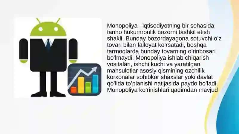 Monopoliyaning iqtisodiy taraqqiyotga ta’sir qiluvchi ijobiy va salbiy tomonlari 2