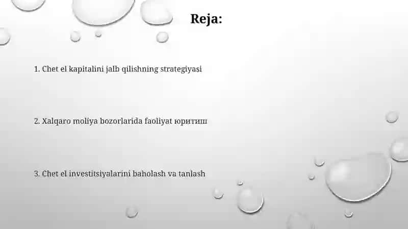 Korporativ moliyada xorijiy kapitalni jalb etish 2