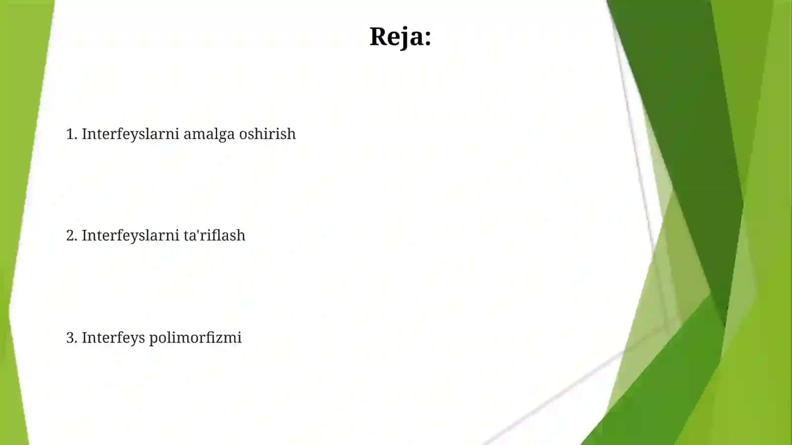 Interfeys asoslari 2
