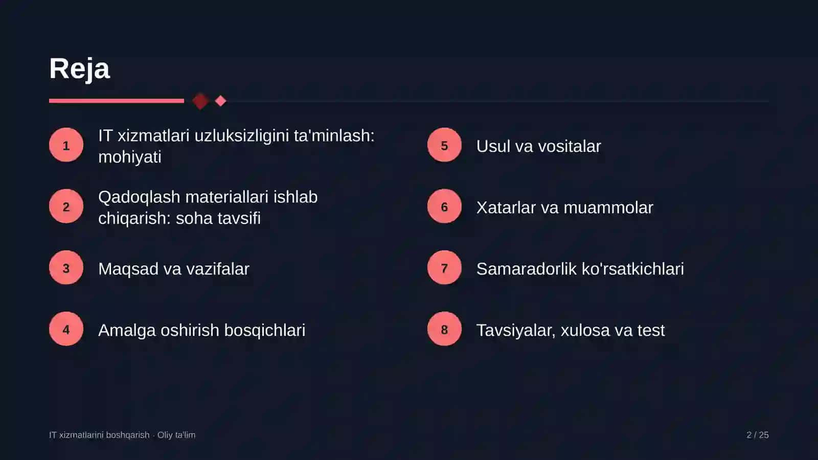 qadoqlash materiallari ishlab chiqarishda axborot texnologiyalari xizmatlari uzluksizligini ta'minlash 5469 2