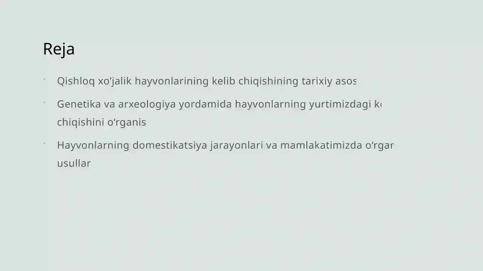 Qishloq xoʼjalik hayvonlarini kelib chiqishini oʼrganish usullari 2