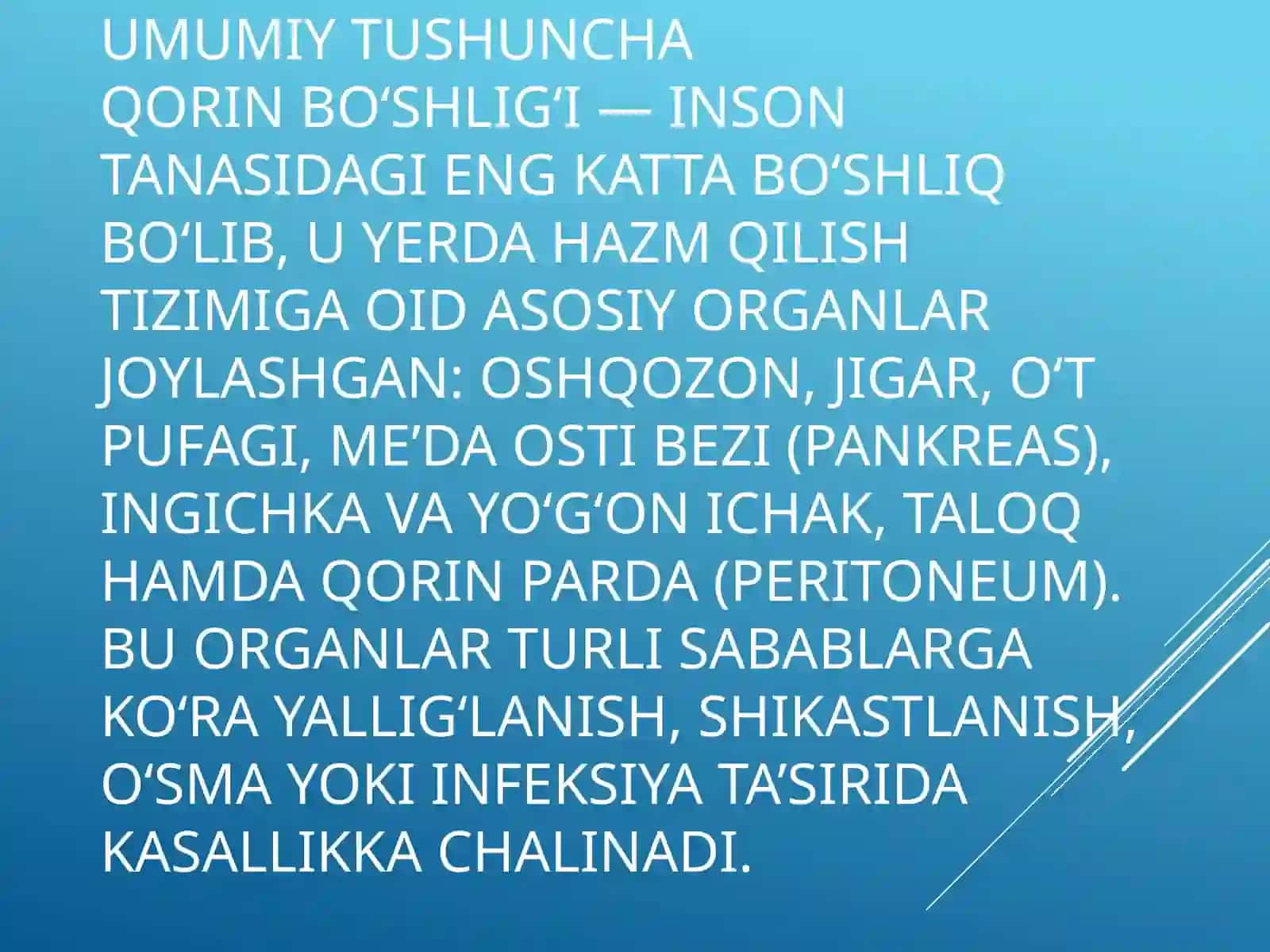 Qorin bo'shligi kasalliklari 2