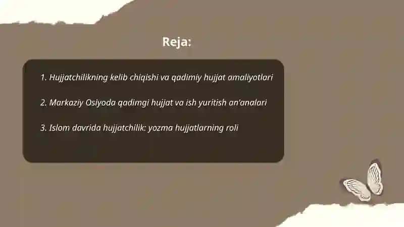 Hujjatchilik tarixi 2