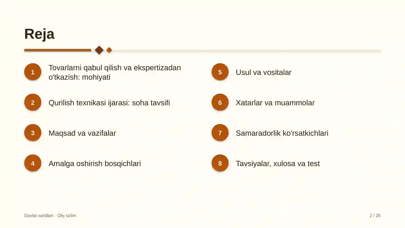 qurilish texnikasi ijarasida tovarlarni qabul qilish va ekspertizadan o'tkazish 9131 2