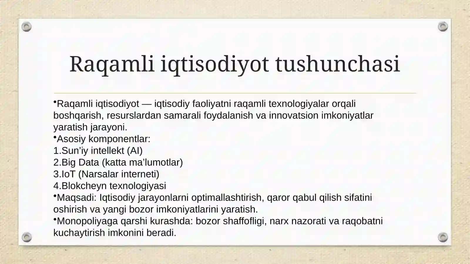 Raqamli iqtisodiyotni foydalanish usullari 2