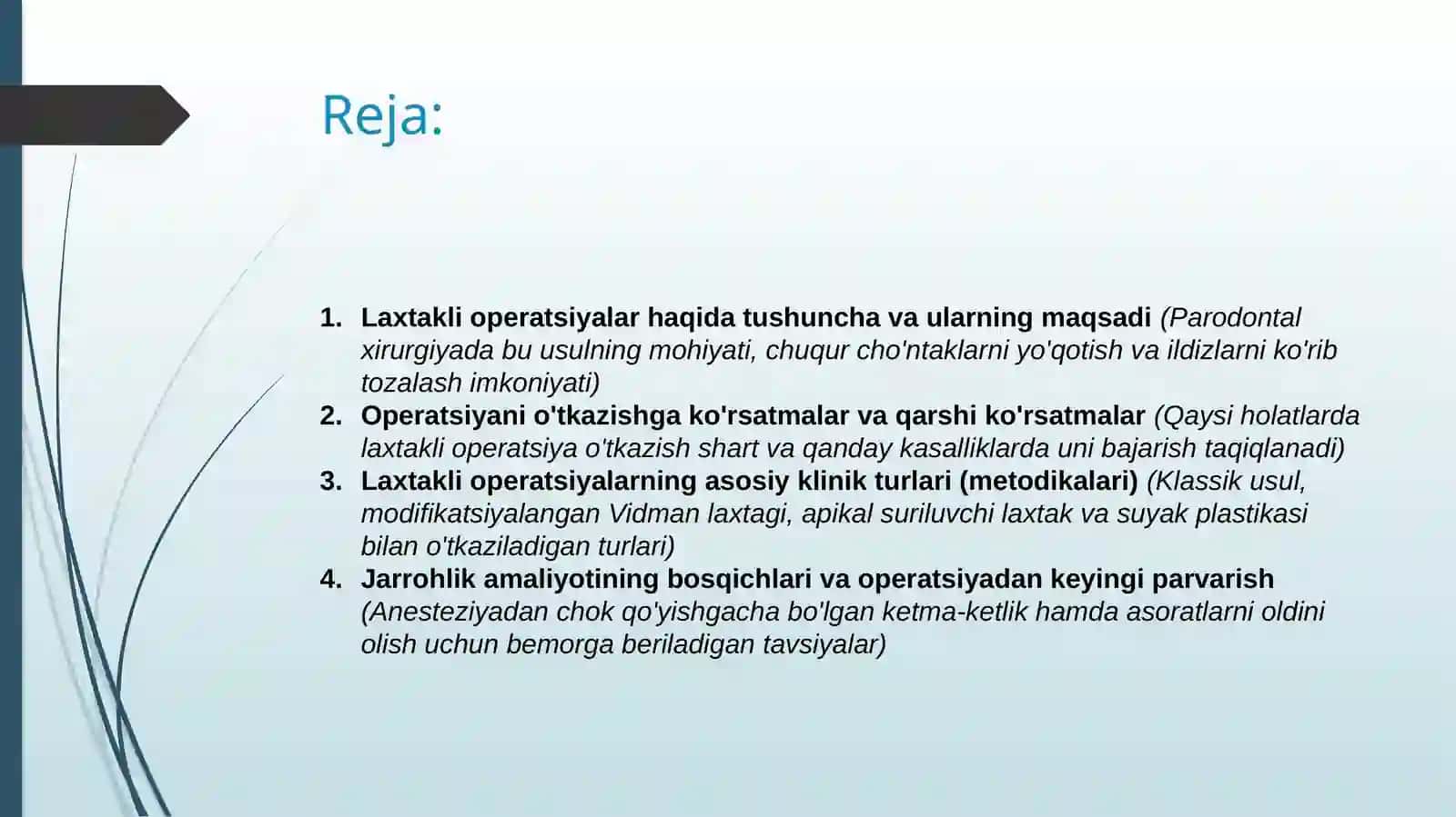 Parodontal xirurgiyada laxtakli operatsiyalar. 2