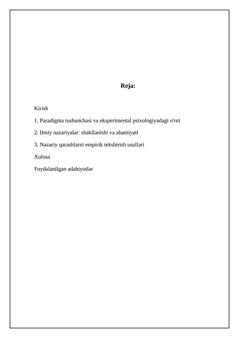 Eksperimental psixologiyada paradigma tushunchasi 2