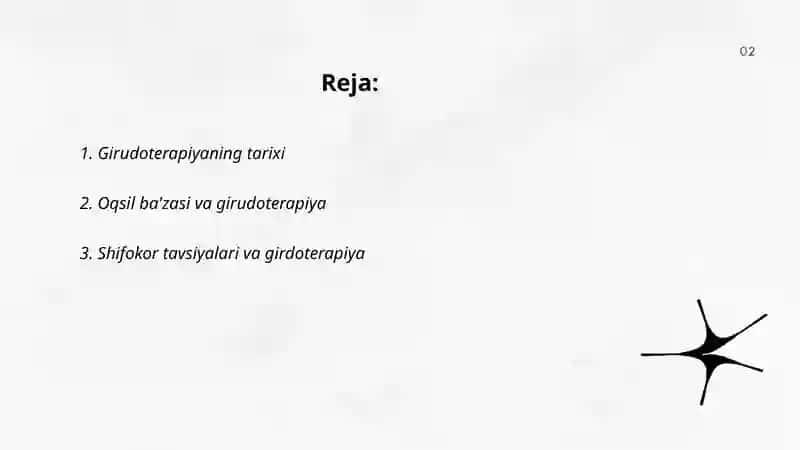 Girudoterapiya va oksiginotetapiya 2