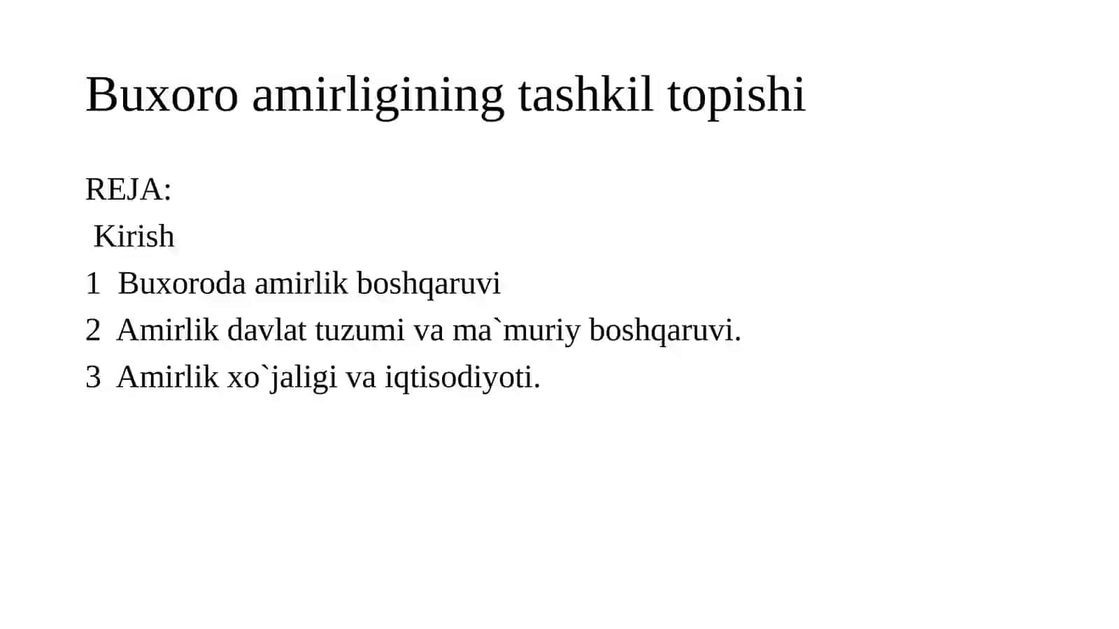 Buxoro amirligining tashkil topishi 2