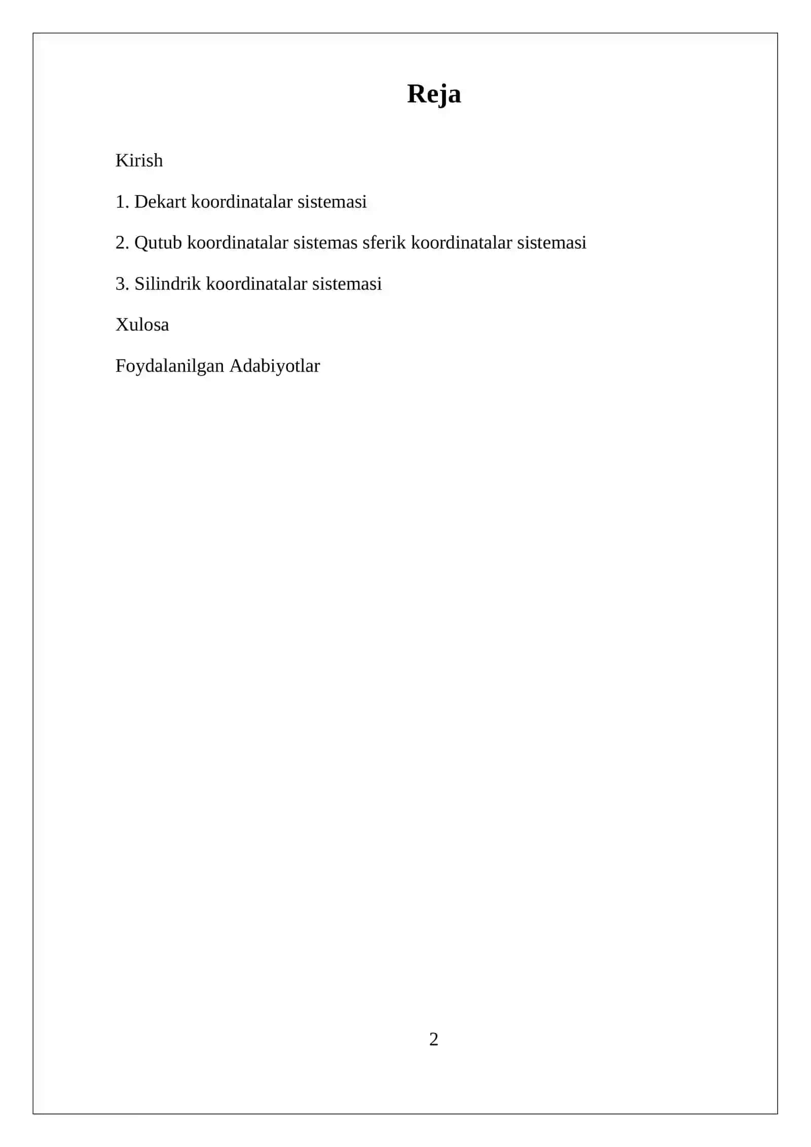 Koordinatalar Sistemasining O‘qitish Metodlari 2