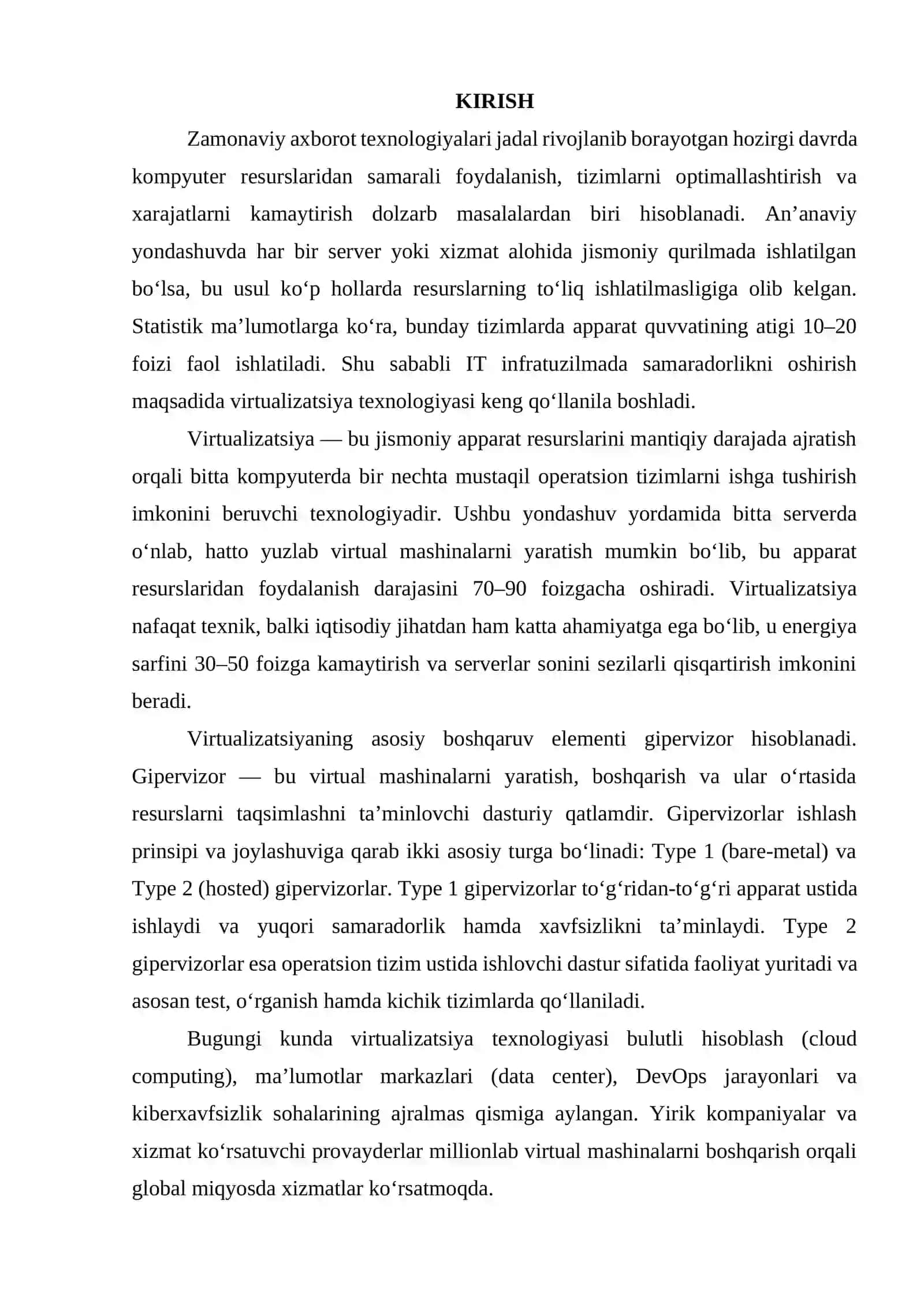 Virtualizatsiya va gipervizorlar (Type 1 va Type 2 hypervisorlar) 2