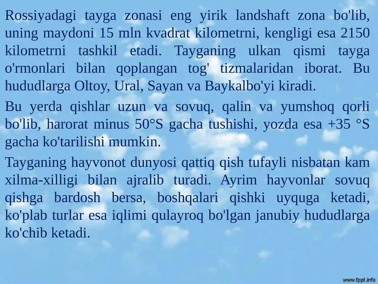 Biologiya - Tayga hayvonot dunyosi 2