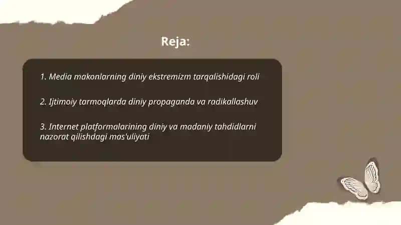 Media makonlar va diniy va madaniy tahdidlar 2