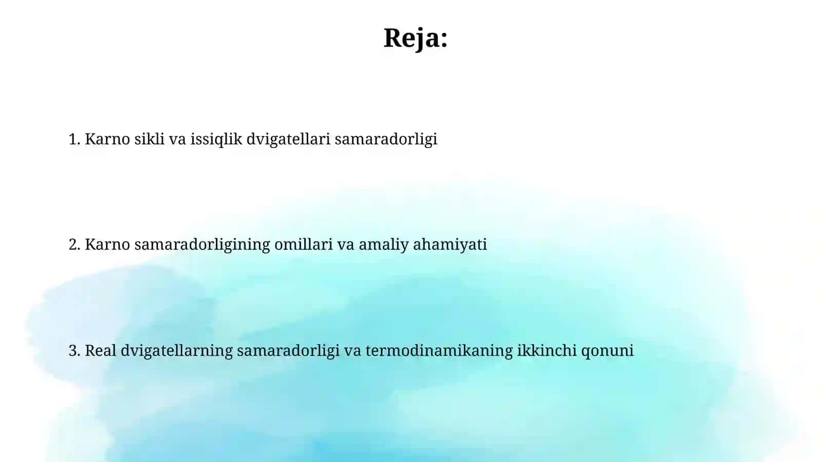 Karno sikli. Issiqlik mashinasining maksimal foydali ish koeffitsiyenti 2