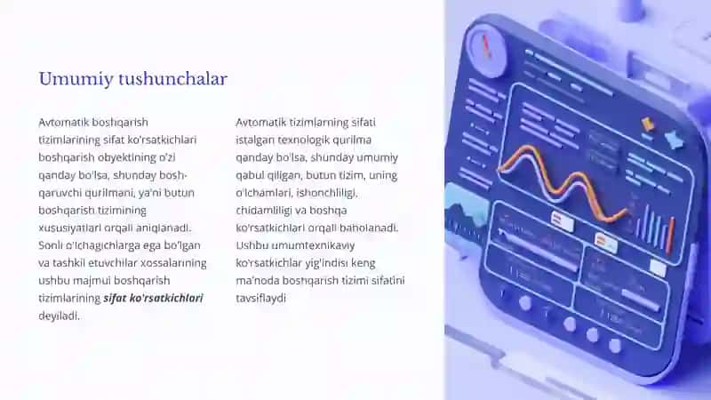 Avtomatik boshqarish tizimlarining sifat ko'rsatkichlarini tadqiq qilish 2
