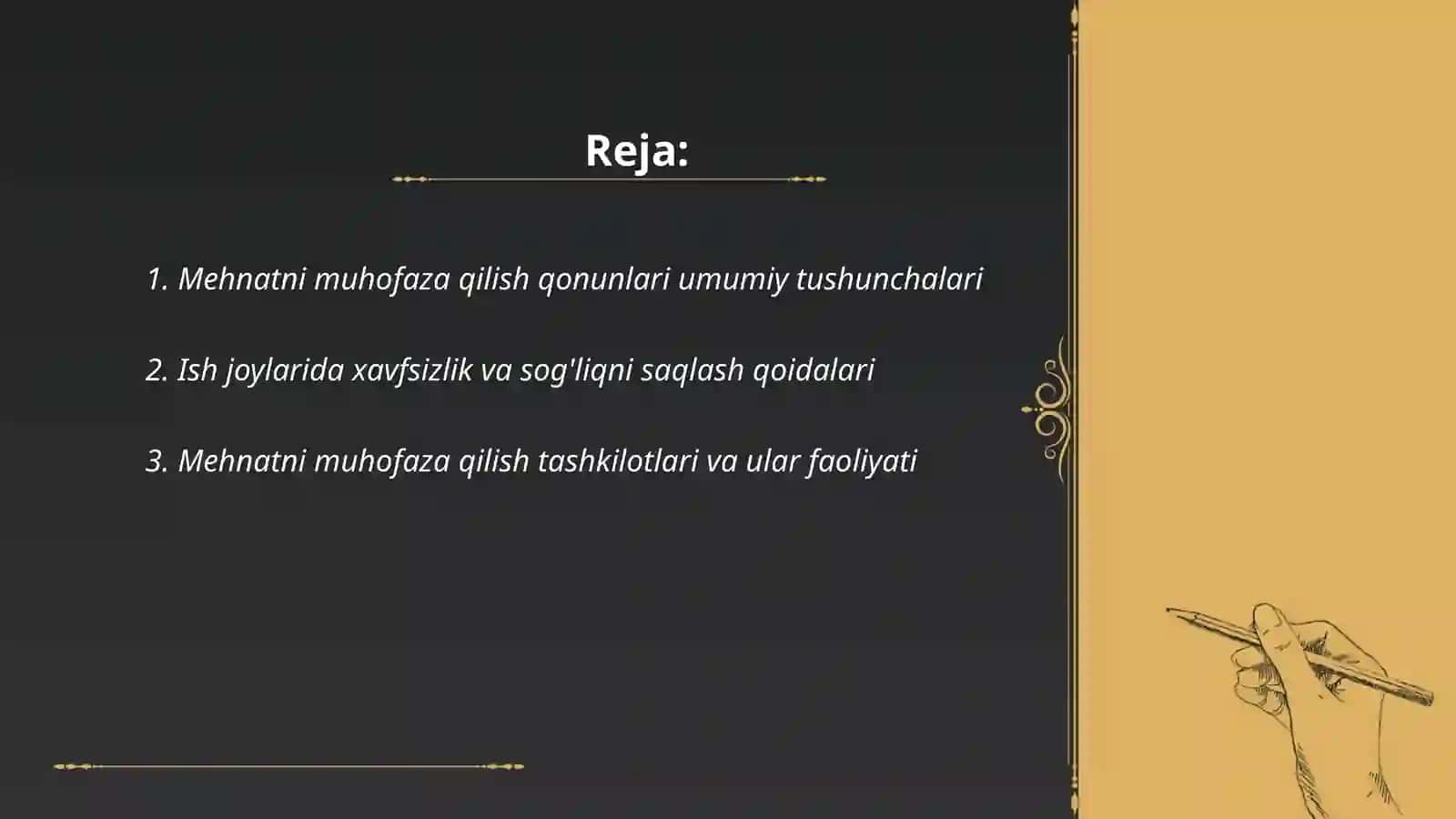 Mehnatni muhofaza qilish qonunlari 2