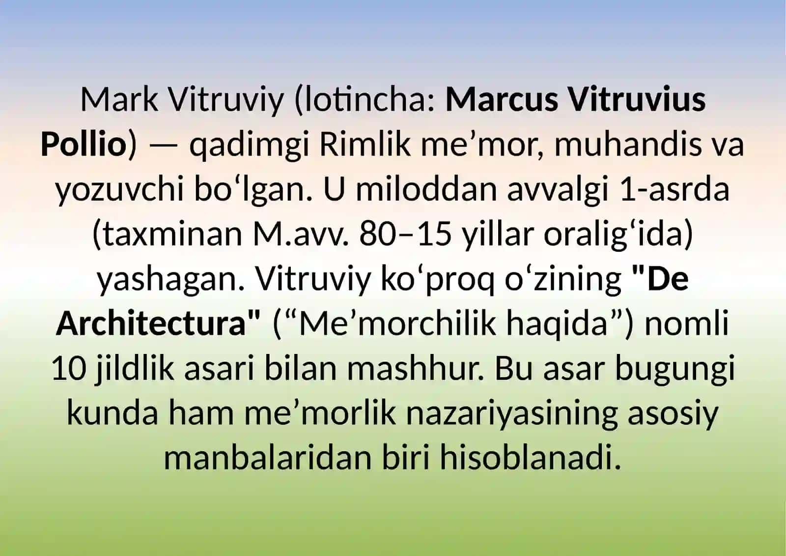 ARXITEKTURA NIMA? ARXITEKTURANING TA’RIFI 2